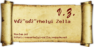 Vásárhelyi Zella névjegykártya